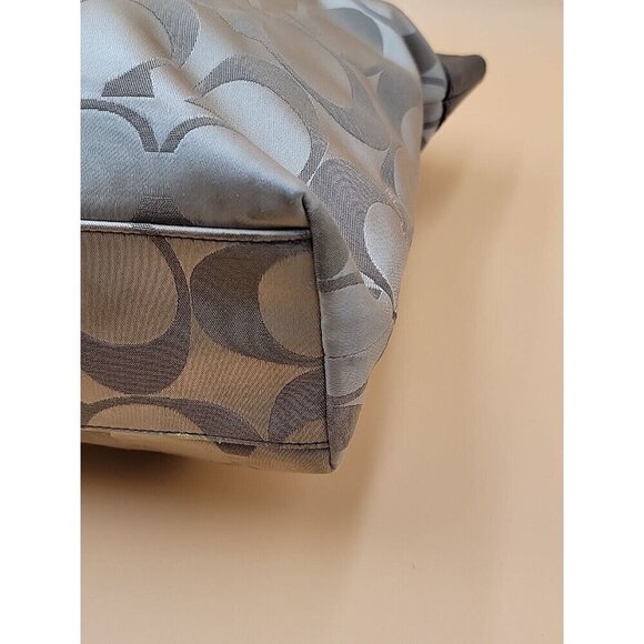 Coach Monogram Large Tote Shouldbag Brown Leather Canvas Purse - Picture 10 of 16